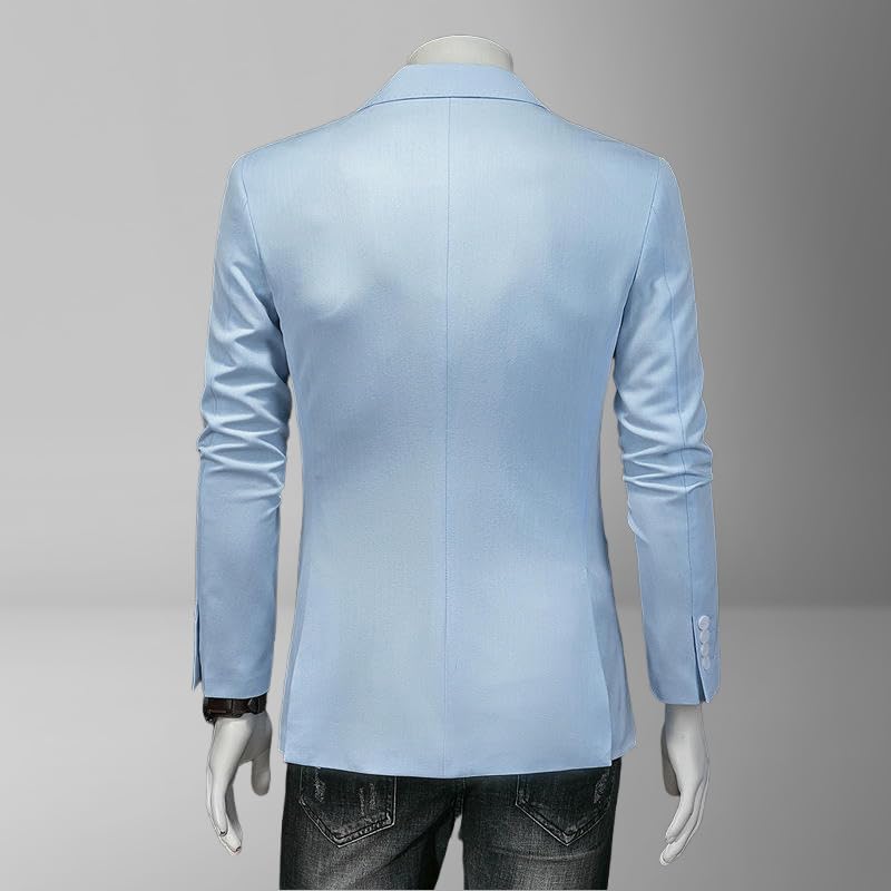 Blazer homme coupe ajustée style coréen chic veste décontractée couleur unie - 4