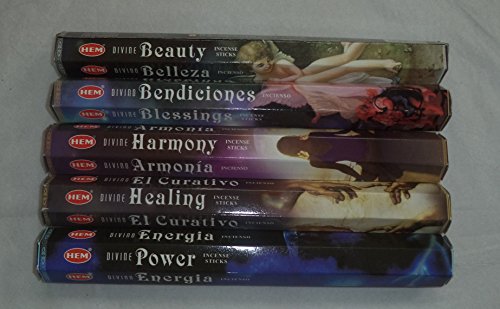 HEM Divine Series Incense Variety: All 5 Fragrances 20 Stick Boxes = 100 Sticks