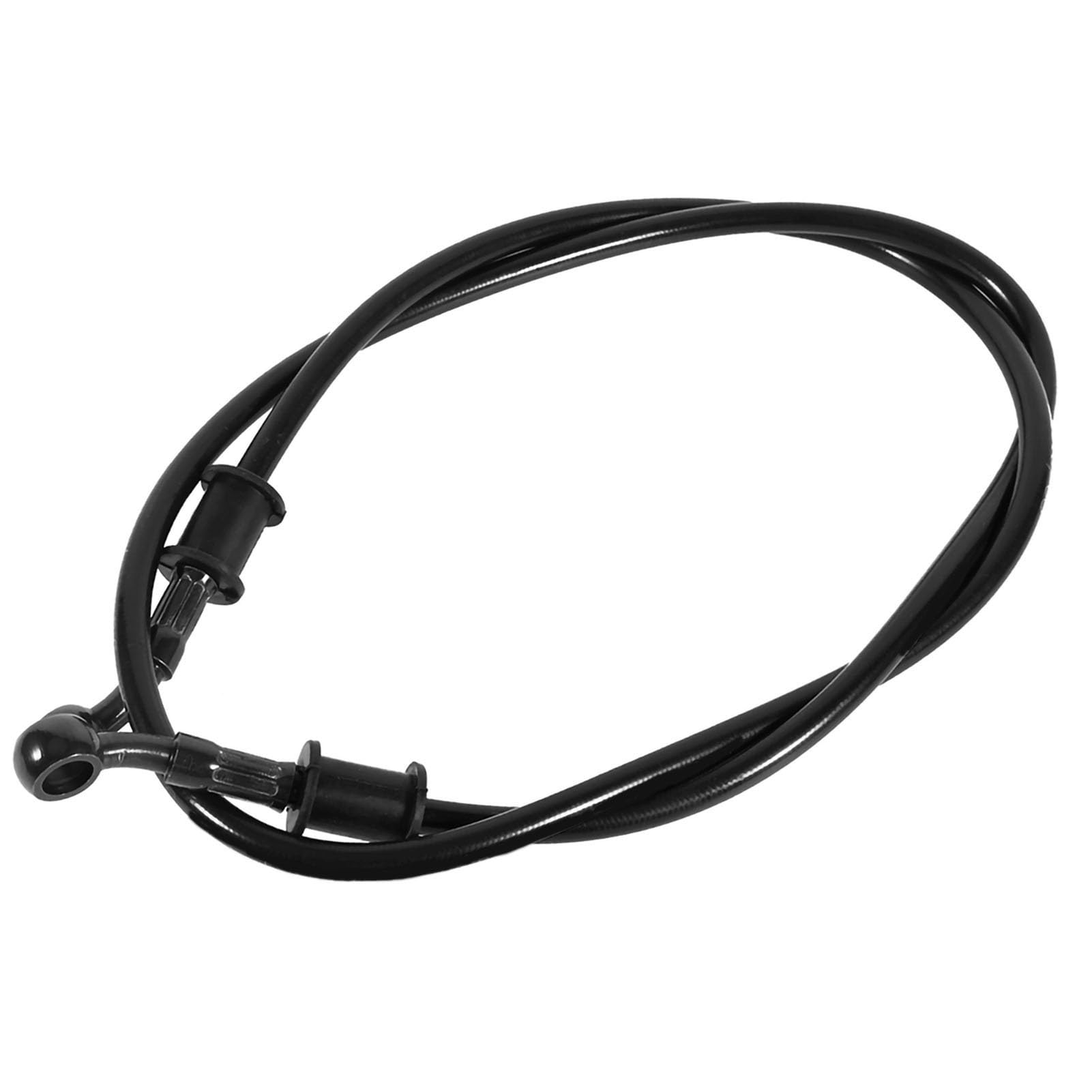 Tubo Flessibile Olio Freno Moto 50-120 cm - Frizione Motociclo in Acciaio Intrecciato per Dirt Bike (Nero 900mm)
