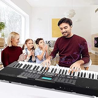 Yahoms Piano à clavier électronique portable Piano numérique 61 touches pour débutants avec touches d’éclairage, système… - Les Beatles, Paul McCartney, John Lennon, RIngo Starr, George Harrison Yahoms Piano à clavier électronique portable Piano numérique 61 touches pour débutants avec touches d'éclairage, système… – Image 3