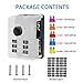 WUPP 12 Volt Fuse Block, Waterproof 6 Way Fuse Box with 6 Ground Negative Busbar for Automotive[100 Amp Max] [ATC/ATO Fuses] [LED Indicator] [2 Spare Fuse Slots] for Car Boat Marine RV DC 12-24V