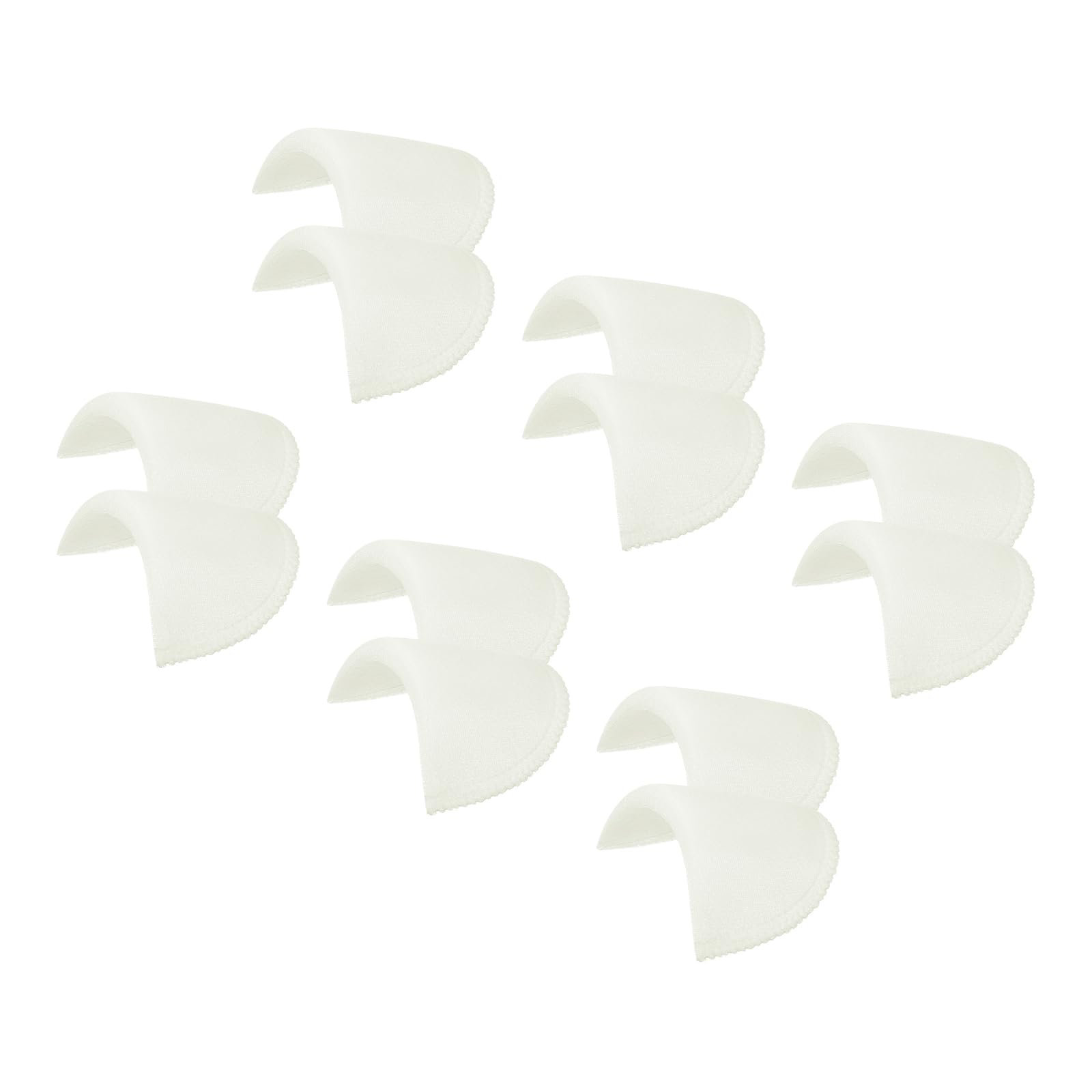 PATIKIL 6 Pares de Hombreras, Hombreras de Disfraz Pequeñas de Esponja Transpirable de 1cm de Grosor para Ropa de Mujer Hombres Chaqueta de Traje Costura, Blanco