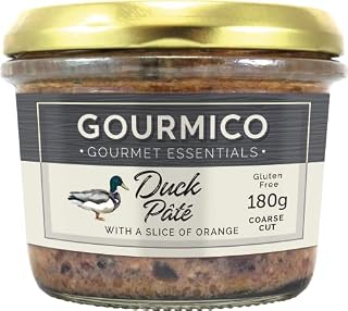GOURMICO Chicken Liver Pâté with Cognac, An Ideal Condiment for Chutney's, Pickles, Fresh Bread & Savoury Biscuits or Paired with Cream Cheeses. Gluten Free, 180g Glass Jar