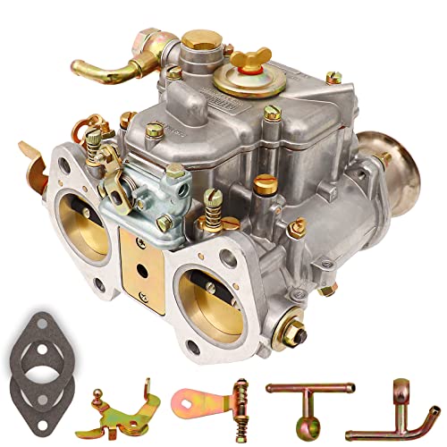 Nenkuten Carburetor For 40 Dcoe Weber 40Mm Twin Choke Carb Fits For 1975-1992 Vw Water Cooled 1.5, 1.6, 1.7, 1.8 8V Engines, Replace# 19550.174 #TOP3