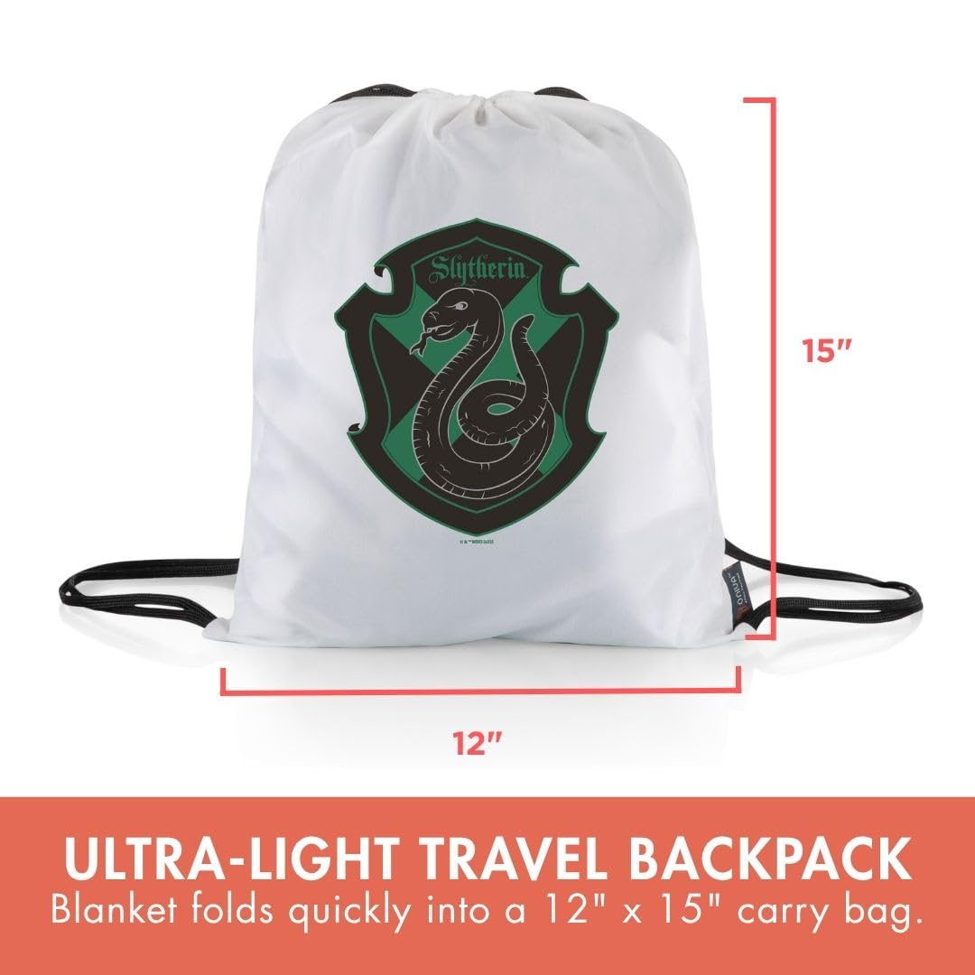 Picnic Time ONIVA – una Marca – Harry Potter Slytherin Impresa Manta de Picnic Manta de Playa Ligera Lavable a máquina (Negro)