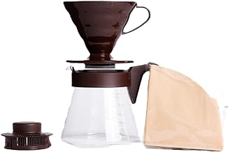 Hario V60 Pour Over Coffee Starter Set, Size 02, Brown