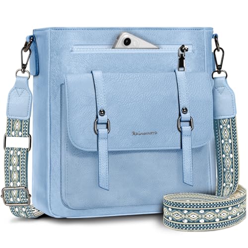 RAINSMORE Umhängetasche Damen Mittelgroß Handtasche Damen Leder...