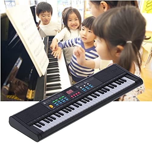 Miniatura 4 de Piano de teclado,Piano eléctrico digital de 61 teclas,Instrumento multifuncional con micrófono MQ6186