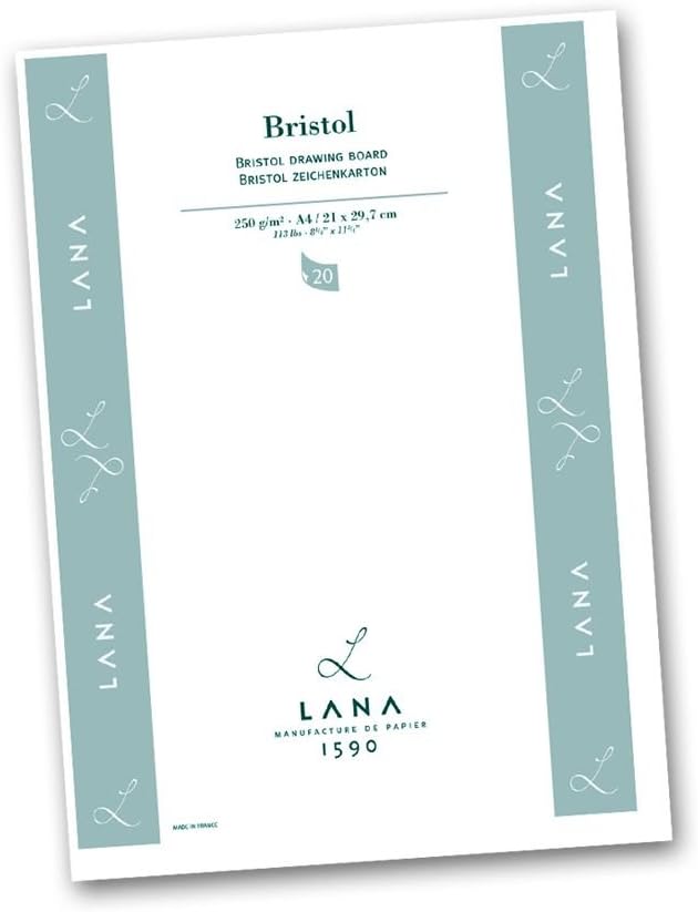 Bristol Paper Pad A4 21x29,7cm 20sheets Extra-white 250g