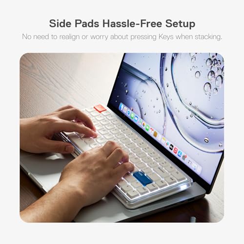 Image of MelGeek O2 Wireless Silent Keyboard 75% Compact, Low Profile, Hot-Swappable Linear Switches, Bluetooth /2.4GHz /USB-C for Mac, Windows