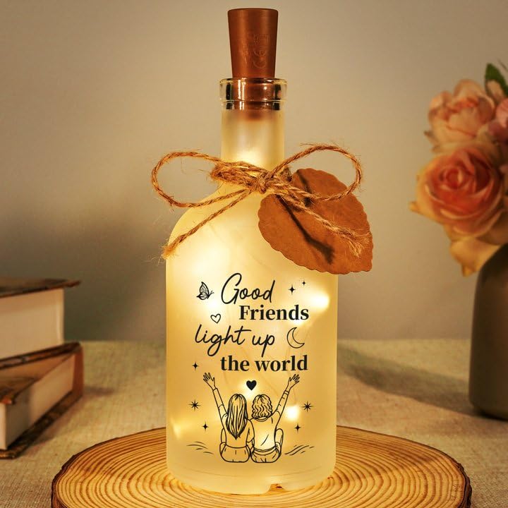 Sayregifty Friendship Gifts for Women - LED Bottle Decorative Light