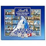 Lindt Schokolade Swiss Geschenkbox Napolitains | 142 g Napolitains | ca. 25 x Mini Schokoladentäfelchen aus feinster Vollmilchschokolade | Schokoladentafel | Schokoladengeschenk