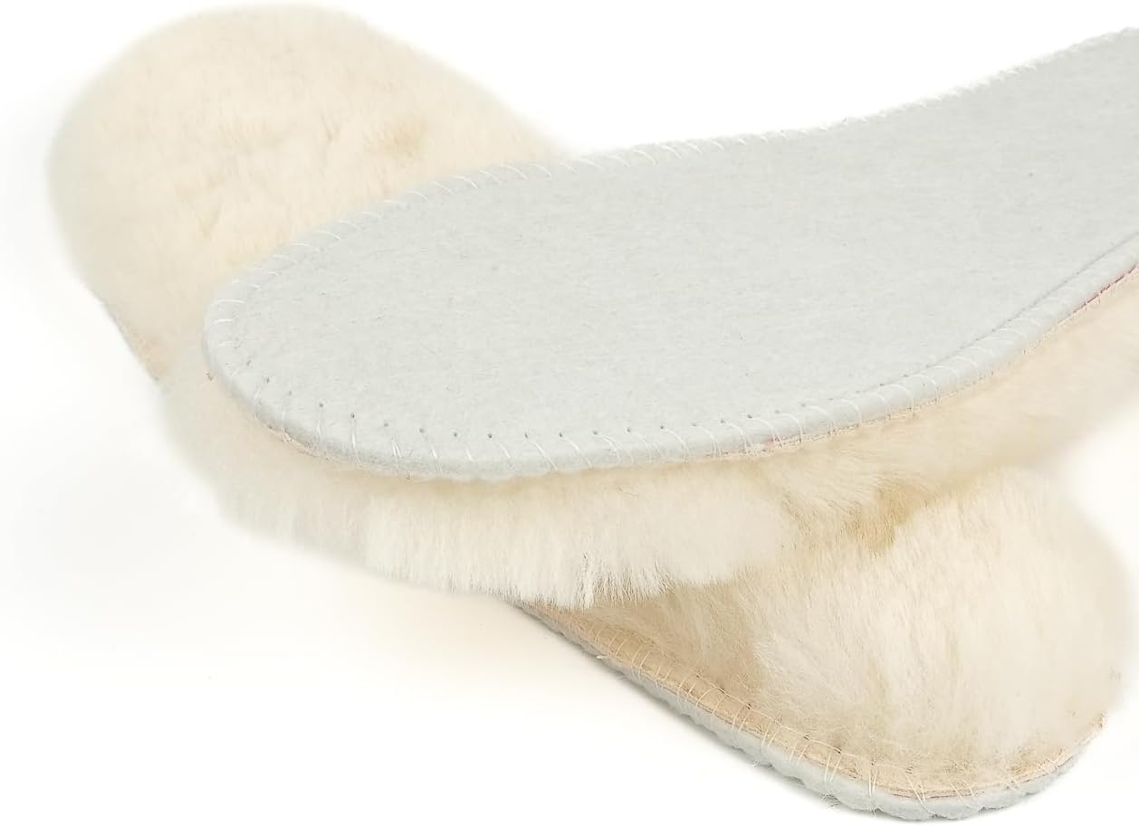 Sheepskin Insoles Natural Unisex Cozy Warm Durable Soft Sheep Wool Fleece Replacement Inserts for Men and Women (10.5 Women/8 Men) - Image 3