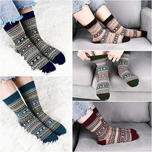 Damen Socken Multipack Aus Baumwolle - Gepunktete Stricksocken Für Den Winter