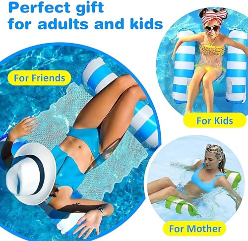 Kavid's Inflatable 4-in-1 Pool Float Hammock – Multi-Purpose Water Lounge Chair & Floating Bed – Portable Pool Raft for Adults – Perfect for Beach, Lake, and Vacation Relaxation - Image 6 thumbnail