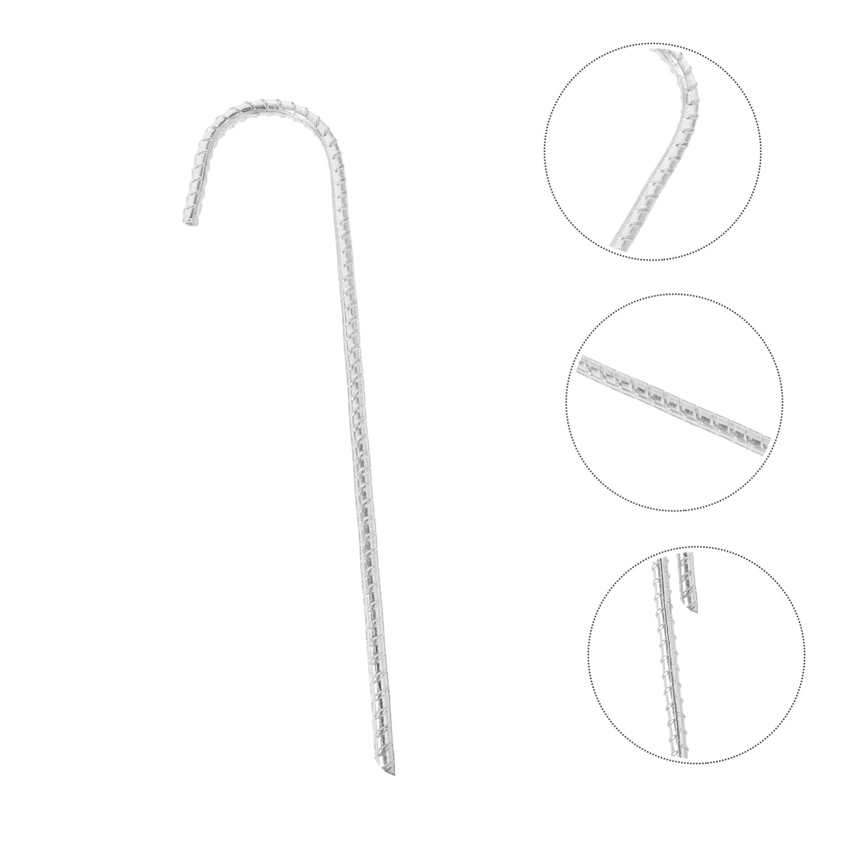 Estacas para Carpas de 8mm, 6 Piezas, Hierro, Reutilizables