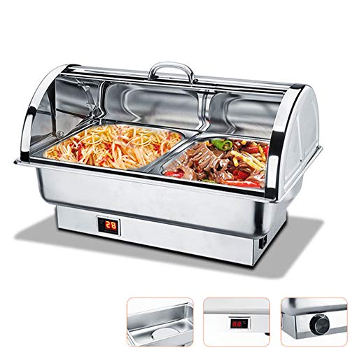 Aprilhp Warmhaltebehälter Essen - Chafing Dish Elektrisch Speisenwärmer Edelstahl Buffetwärmer Catering Wärmebehälter…
