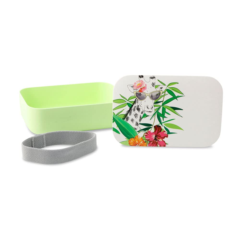 BIOZOYG 24x PLA Brotdose Giraffe Lunch-Box mit Deckel lebensmittelecht I Frühstücksdose für Erwachsene spülmaschinengeeignet I nachhaltige Pausenbox für Kinder I Vesperdose 18,8 x 12,5 x 6.3 cm