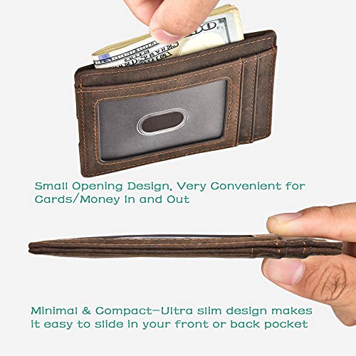 kinzd Slim Minimalist Wallet RFID Front Pocket Wallet Thin Credit Card Holder for Men Women4