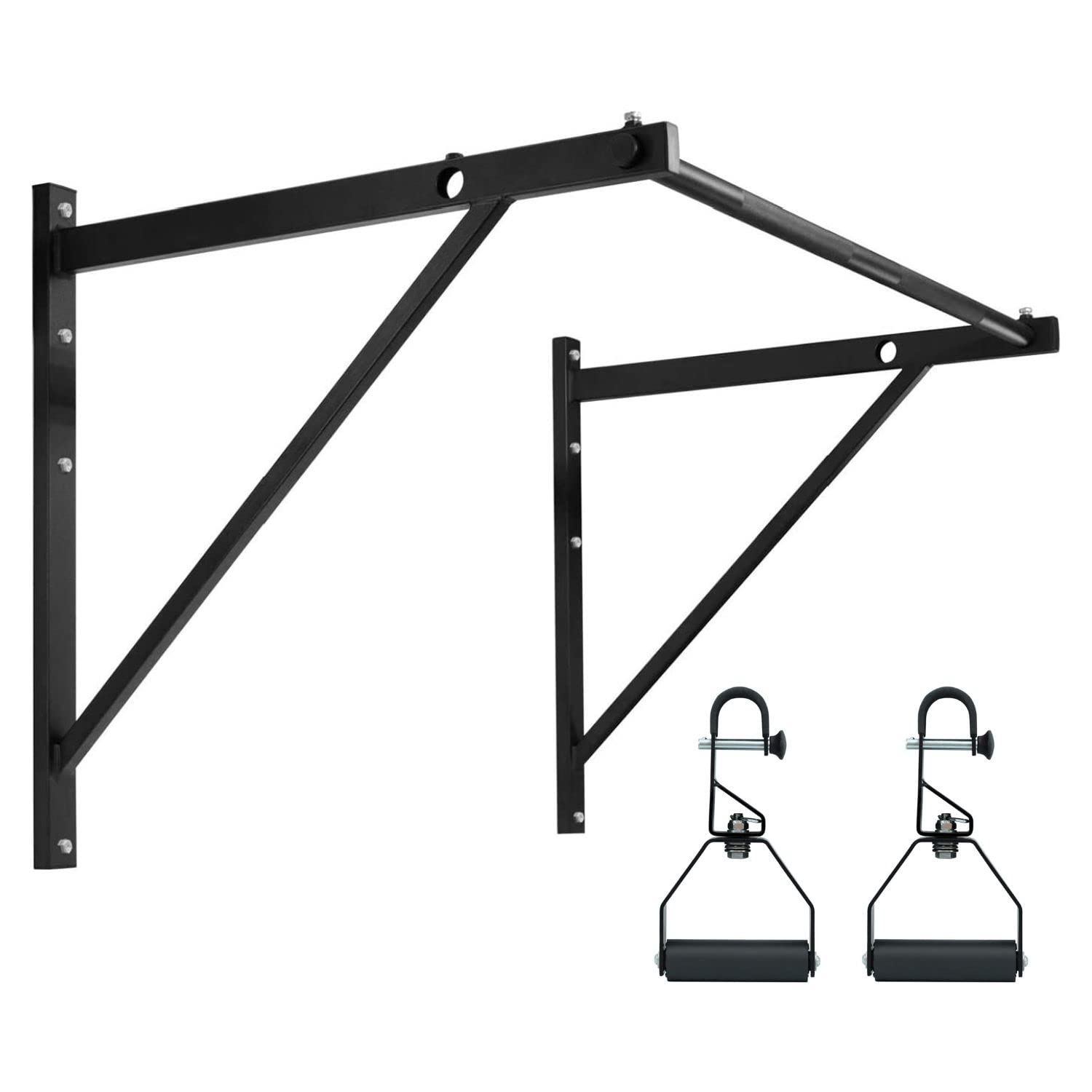 Yes4All Heavy Duty Wall Mounted Pull Up Bar Multi-Grip Ceiling Strength Joist Mount Chin-Up Bar for Home Gym