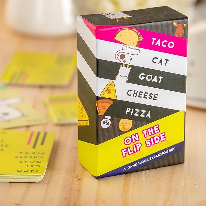 Image of Taco Cat Goat Cheese Pizza On The Flip Side | Standalone Expansion Set for The Party Card Game | Hilariously Fun for Kids, Teens, Adults, 10-15 Min Playtime, Ages 7+, 2-8 Players