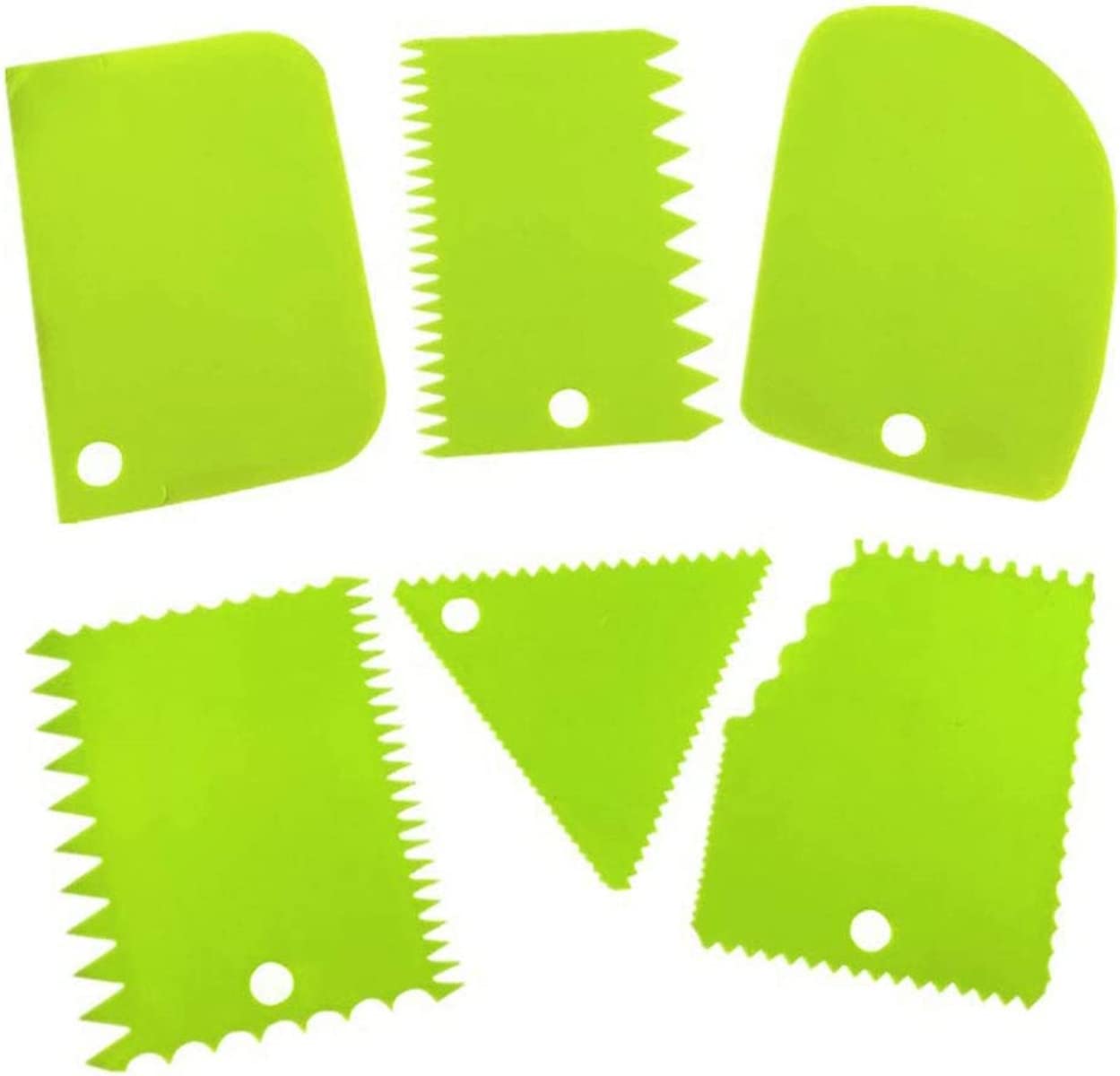 6Pcs Plastic Clay Scraper Pottery Scraper Tool Clay Sculpture Contour Pottery Sculpture Tool DIY Clay Knife Industrial Clay Scraper Pottery Tool Sculpture Cut Sculpt Clay Ceramic Tool,Green Color