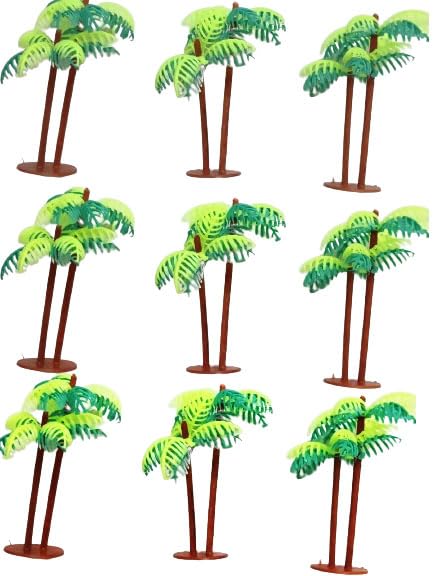 Chuz N Pick Artificial Mini Plastic Leaves Tree for Project Making and Decoration, Art & Craft, Coconut Tree (10 Pieces)