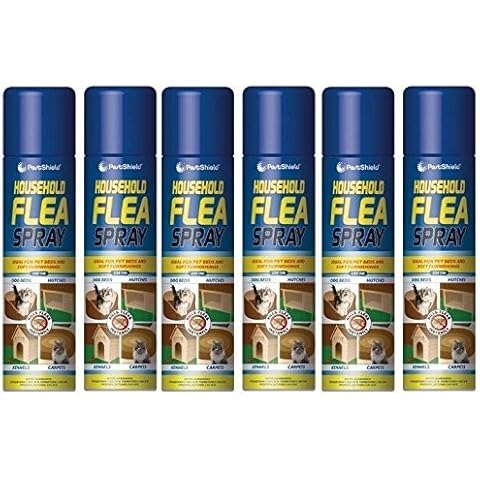 6 PACK - 200ml Flea Spray / Home Animal Cats Dogs Kills Fleas Tick Protection - By PAJEE TM Cover