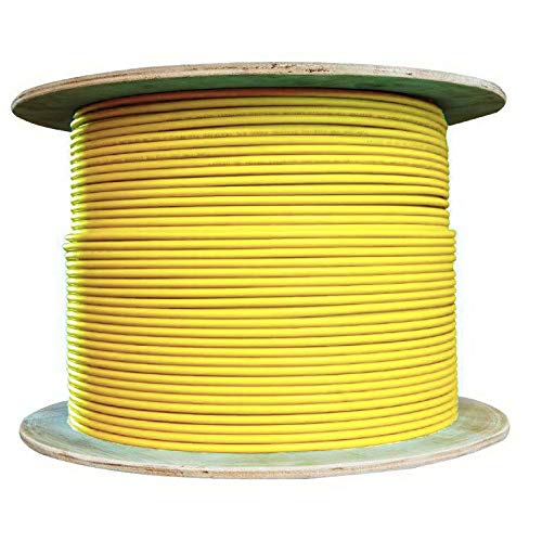 Plenum 12-Strand Fiber Optic Cable, OS2 9/125 Singlemode, Prysmian Bendbright Core, Indoor/Outdoor, Yellow, 1000ft