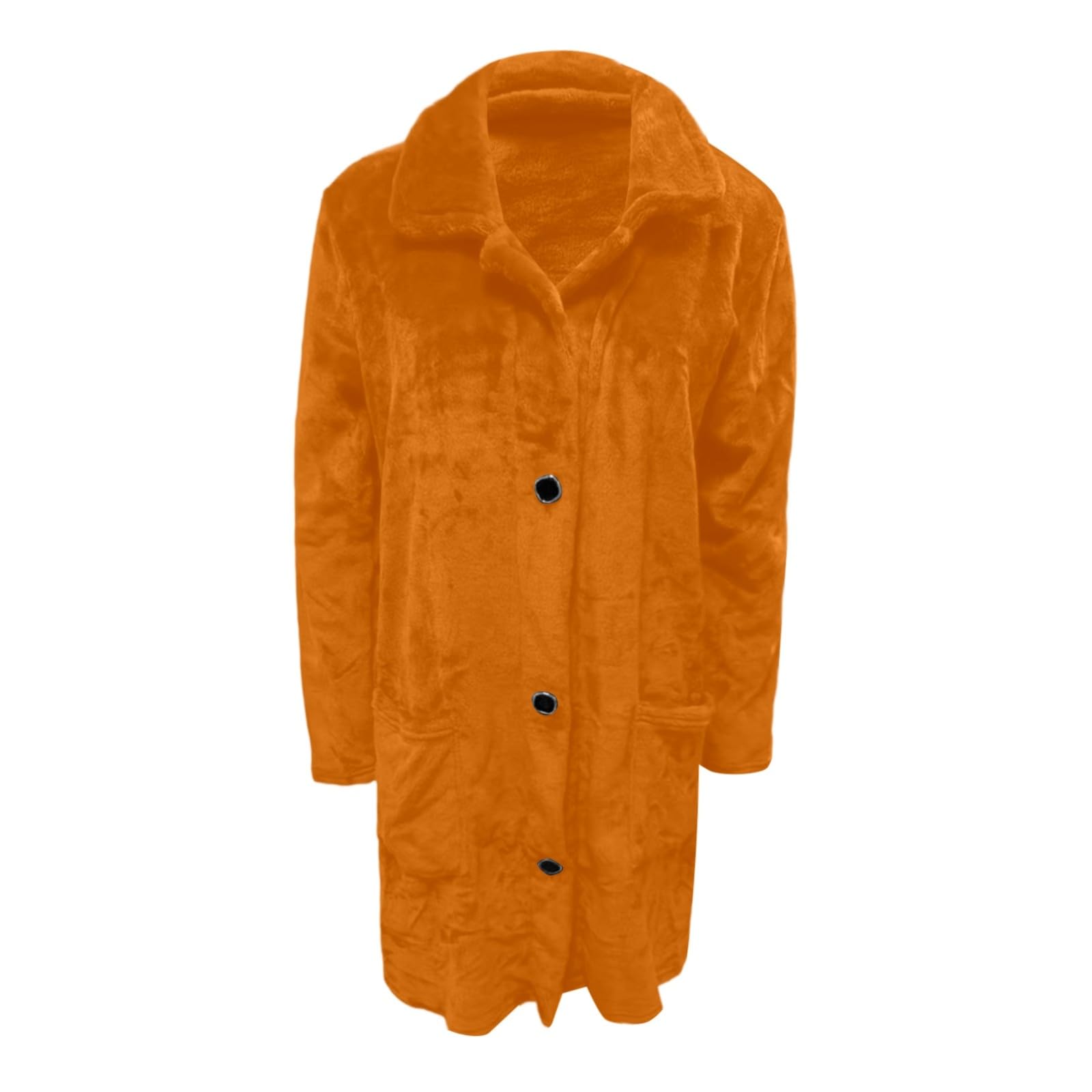 Giacca Donna Invernale Trench Lungo con Petto a Cappotto, Taglie Forti, con Revers e Tasche, per Abbigliamento Casual Autunnale e Invernale Università