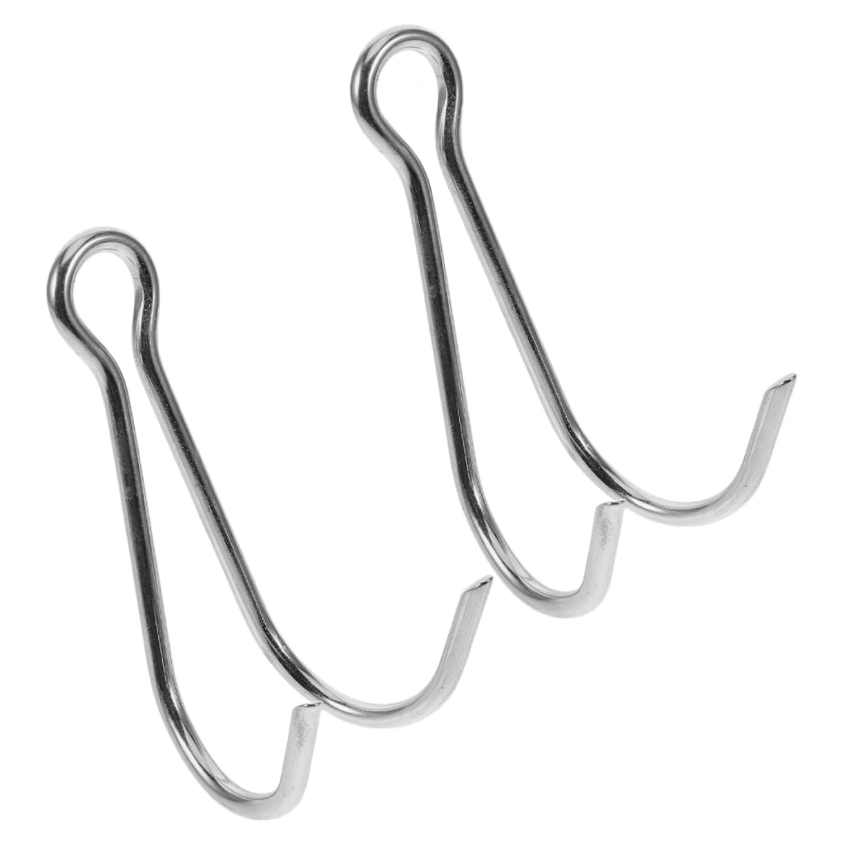 ibasenice Scuba Diving Double Reef Hooks Snorkeling Gear Stainless Steel Diving Hook 2pcs