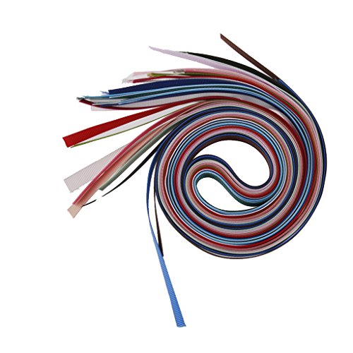 18 Pieces DIY Multi-Color Grosgrain Ribbon 0.2 inch (6 mm) Width Craft Materials for Gift Wrapping Wedding Favors