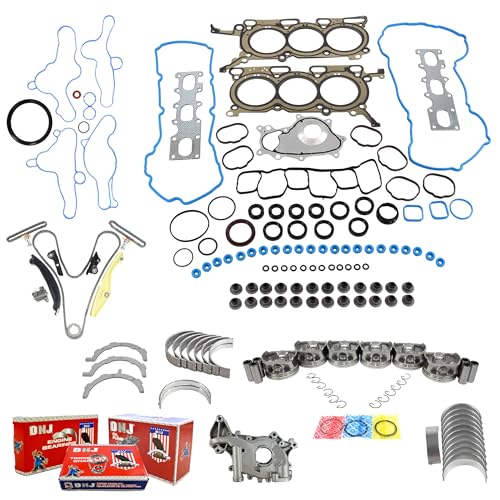 DNJ EK4298M Master Engine Rebuild Kit for 2011-2017 Ford F-150, Mustang, Transit-150 3.7L V6 24V DOHC 3726cc