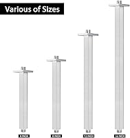 Vista 7 de NearMoon Brazo de ducha montado en el techo con brida, conexión universal 1/2 NPT brazo de ducha cuadrado recto para cabezal de ducha de lluvia