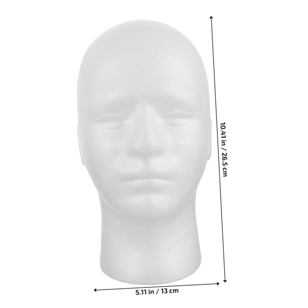SHERCHPRY Male Mannequin Head Foam Head Stand Interlocking Design for Quick Setup Ideal for Salon and Retail
