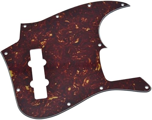 Vista 2 de KAISH Lefty 4 cuerdas J Bass estilo Golpeador zurdo Bass Pick Guard Scrach Plate para USA/México Jazz J Bass Vintage Tortuga