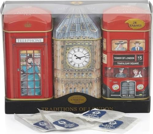 Heritage Tea Selection Triple Tea Tins 28 Teabag Gift Pack Big Ben