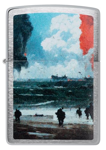Encendedor Zippo Clásico D-Day Landing Plateado miniatura 2