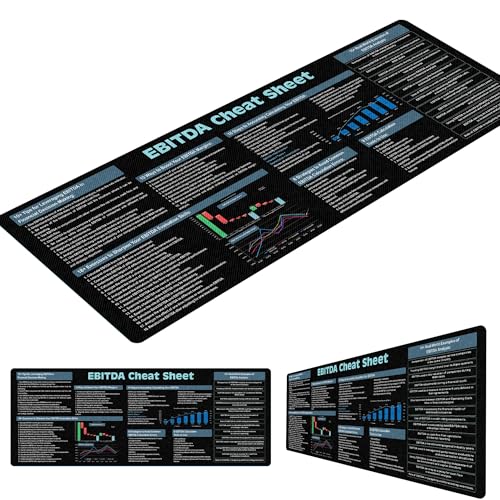 Image of EBITDA Cheat Sheet Mouse Mat KMH Mouse Pad Financial Analysis Large Desk Pad Mouse Pad for Accountants Analysts, Mousepad Gift Essential Computer Accessories for Study, Work, and Reference Purposes