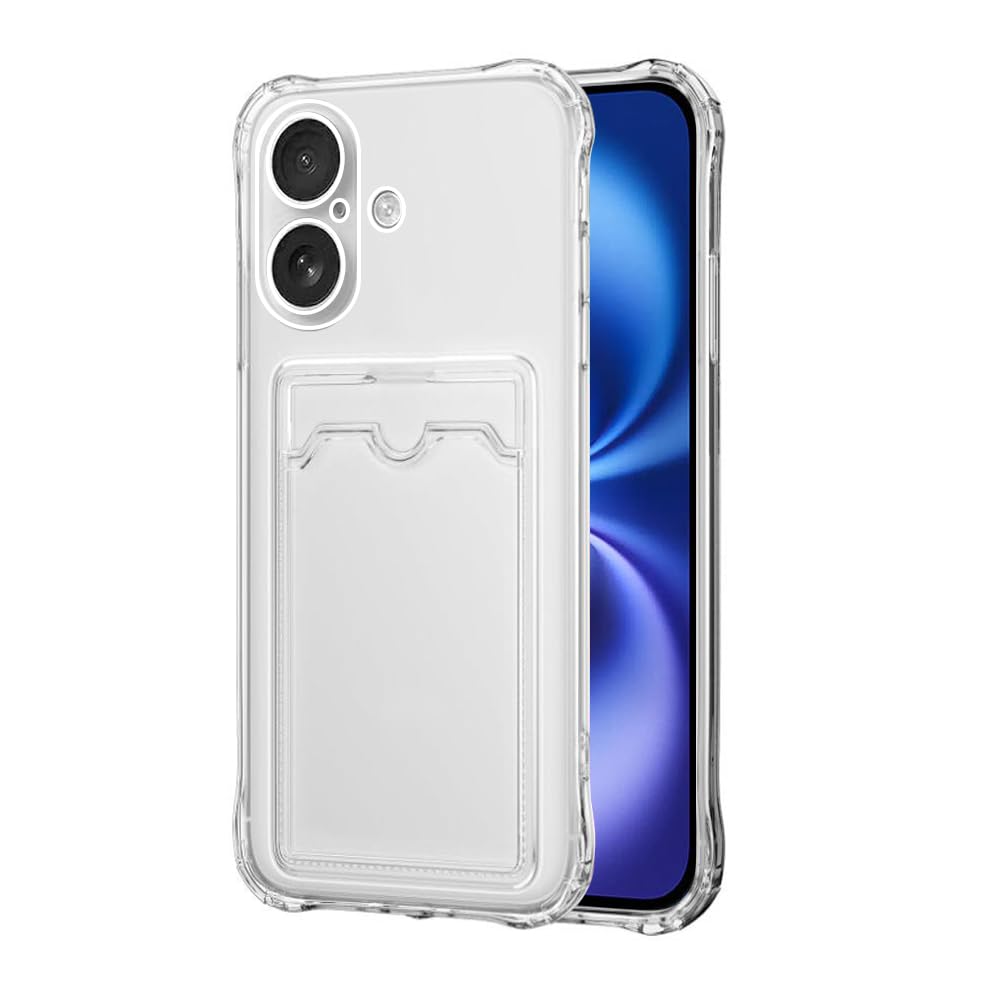 Custodia IPhone 14 In Gel Trasparente Antiurto Con Porta Carte - SDTEK - Morbida E Leggera - 2