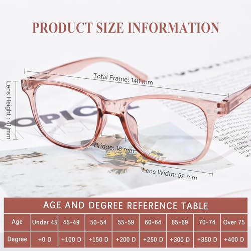 Fonhcoo Progressive Multifocal Reading Glasses For Women Men, Anti Blue Light Computer Readers With Spring Hinges  thumb #5
