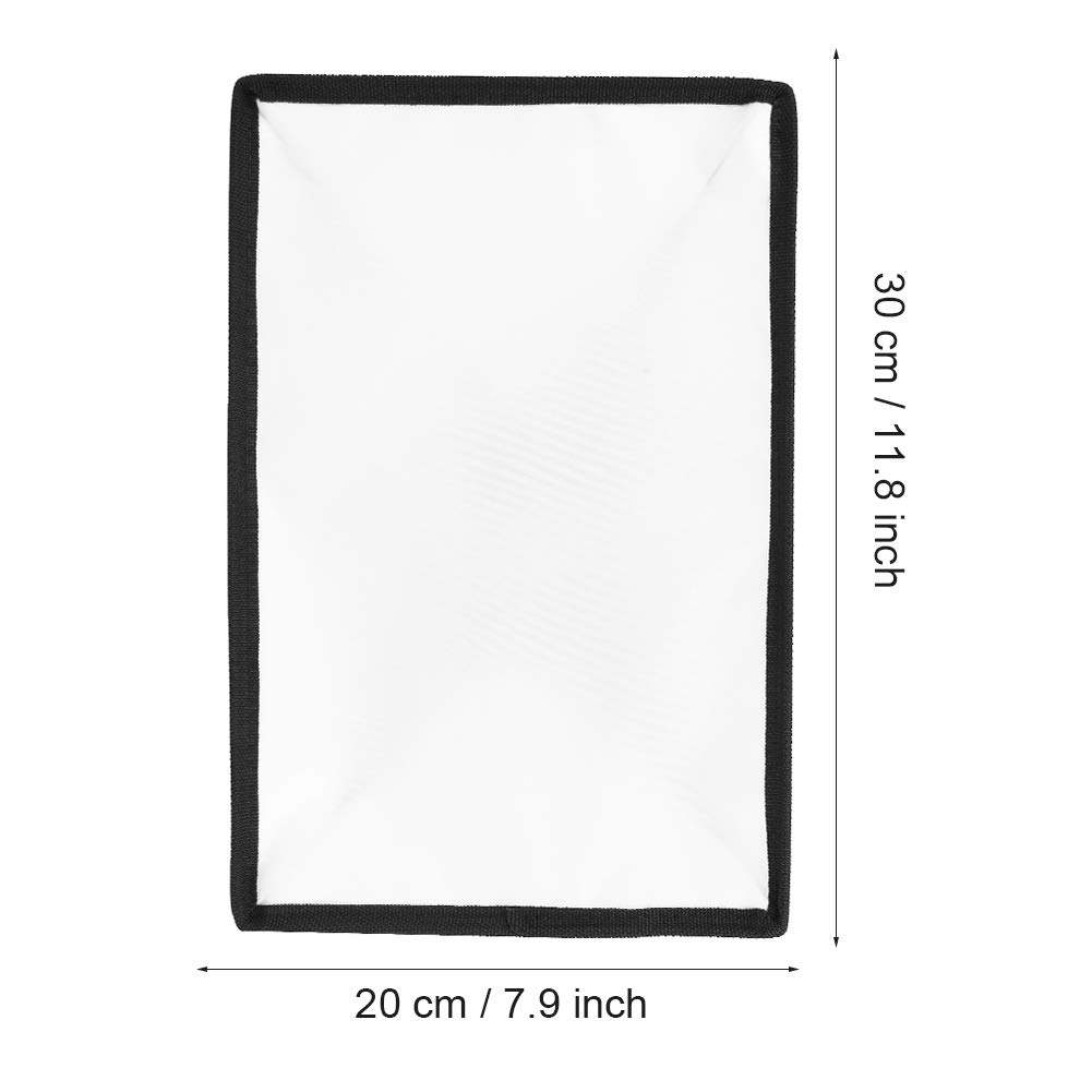 Flash Softbox, 20 x 30 cm Speedlite Softbox Diffusore, Diffusore Softbox Portatile Pieghevole, Fotocamera Speedlite Softbox per Fotocamera Flash Luce Luci Velocità