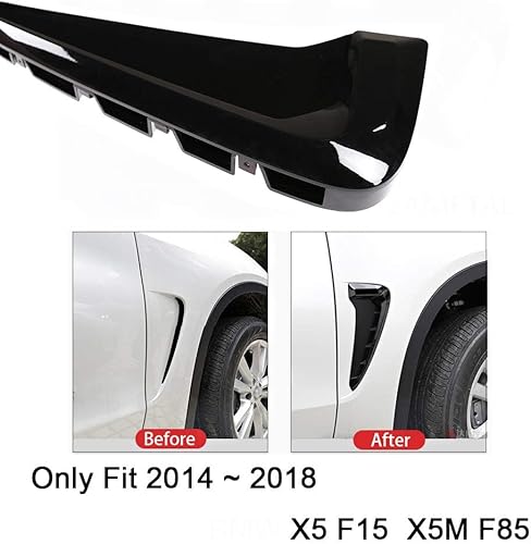 Miniatura 2 de rejilla con orificios con calcomanía de ABS, conductos de ventilación laterales para auto, para BMW serie X, X5, F15, X5M o F85, calcomanías