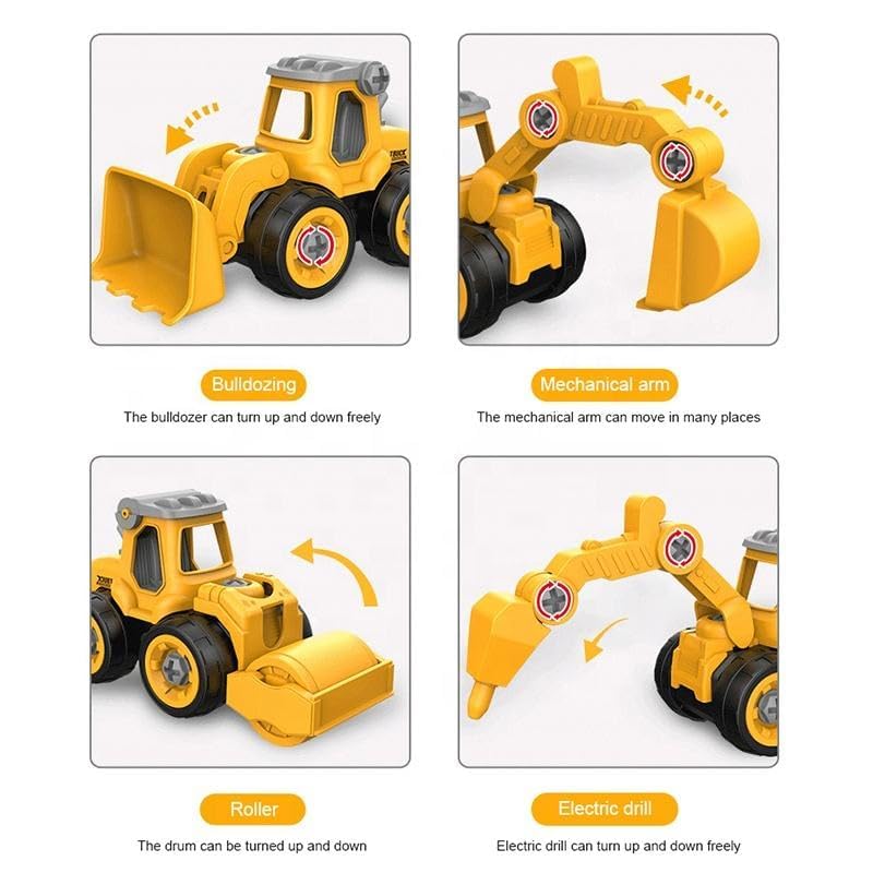 Image of DIY Construction Vehicles Set of 4 with Screwdriver
