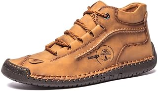 Handmade Women's Retro Western Lace-Up - Synthetic Cover Upper Durable Rubber Sole All-Season Casual Outdoor Shoes for Walking Daily Wear