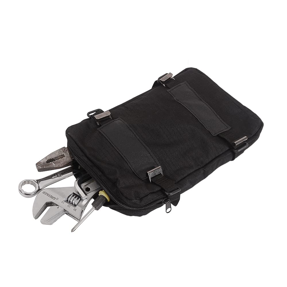 Oldbones Bolsa de Herramientas para Guardabarros Delantero y Horquilla de Motocicleta, para Dirt Bike y Manillar Con Broches