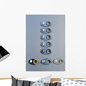 Wallmonkeys Elevator Buttons Wall Decal Peel and Stick Graphic WM33915 (24 in H x 17 in W)