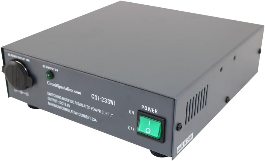 Switch Mode Fixed Output Power Supply 13.8 Volt DC 23.0 Amp - Circuit Specialists - Compact - Efficient - Reliable with Built-in Protection - Adjustable Voltage Output