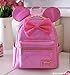 Loungefly Disney Minnie Mouse Glitter Sparkle Womens Double Strap Shoulder Bag Purse (Pink)