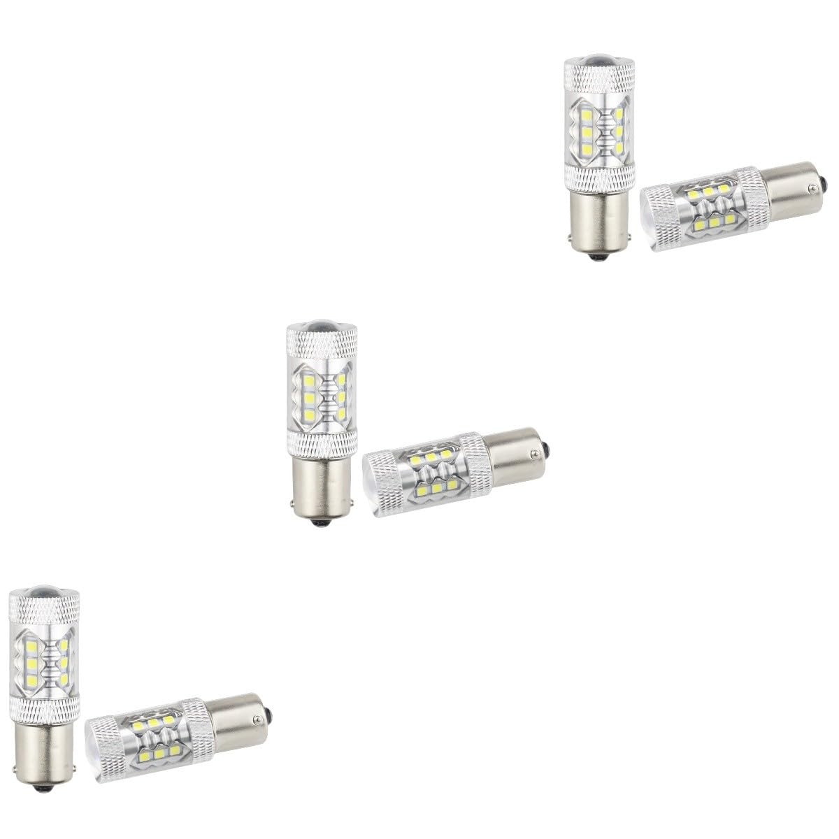 OUNONA 3 Juegos De Bombillas Led De 80 W 16 Smd Ba15s P21w Carcasa De Aluminio Luz De Señal De Freno 4 Unidades X 3